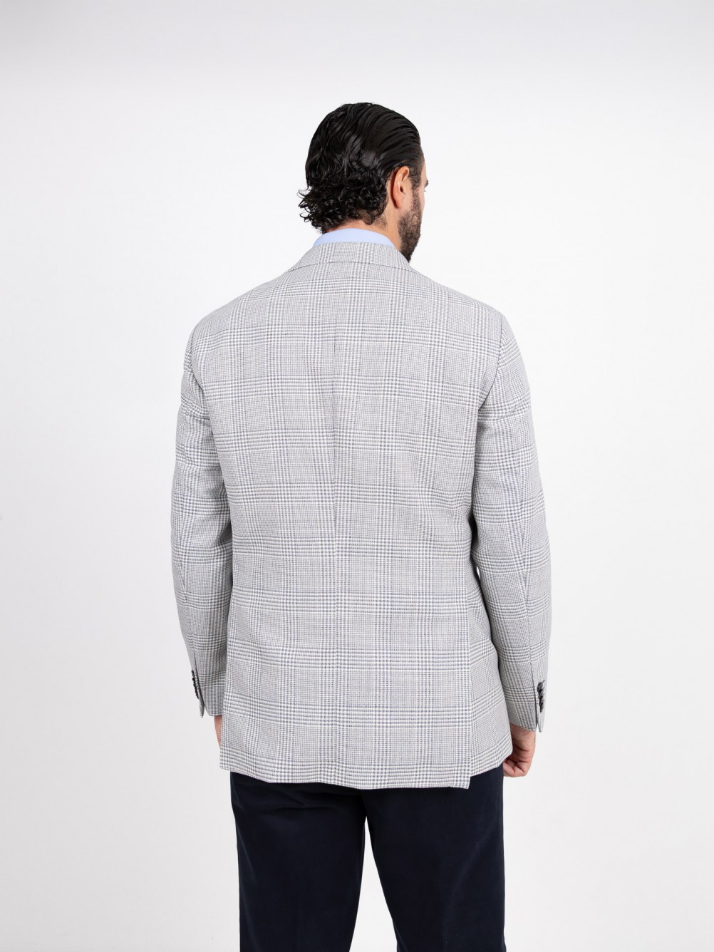 Blazer de l� com padr�o xadrez