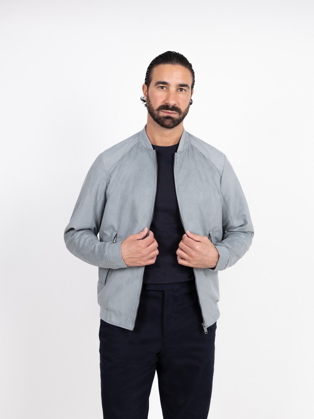 Lightweight technical jacket with pattern