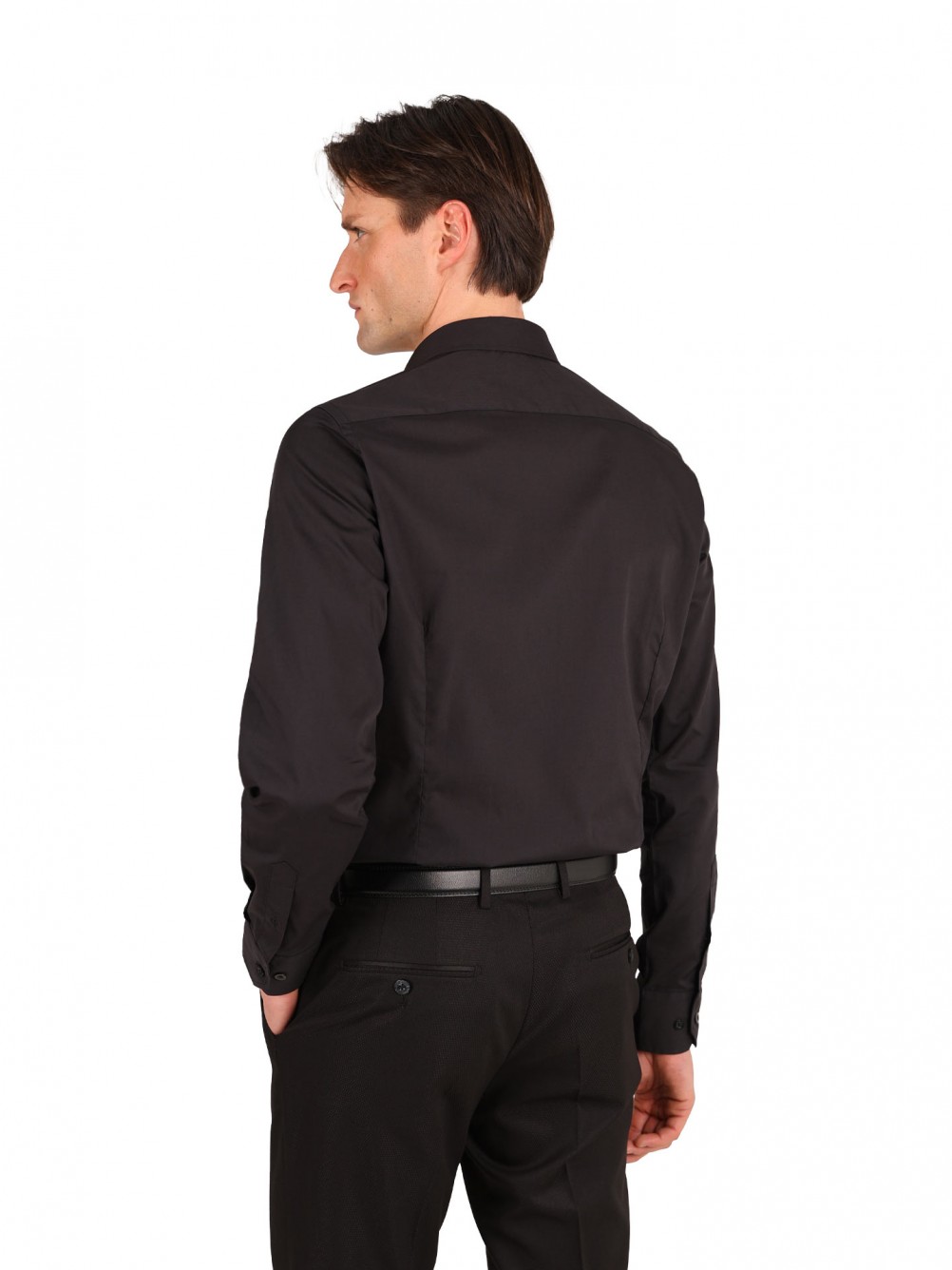 Camisa cl�ssica lisa slim fit