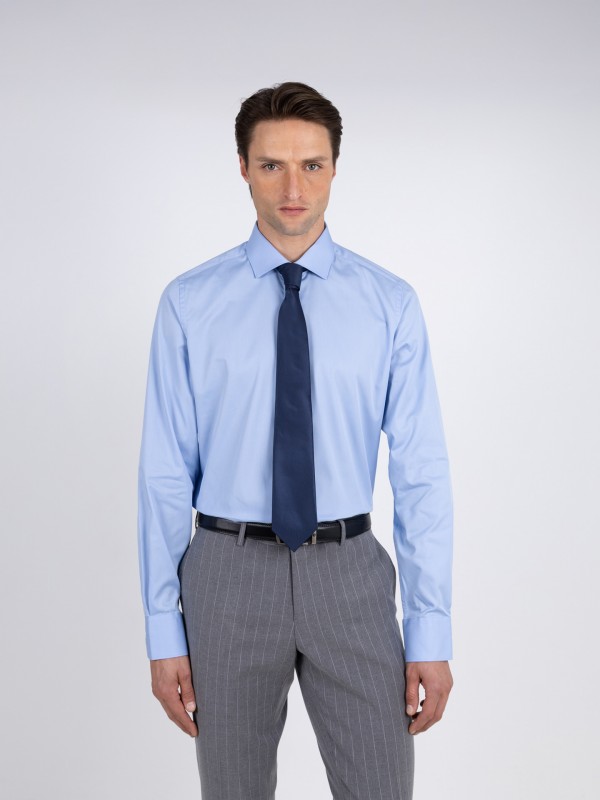 Camisa cl�ssica lisa regular fit