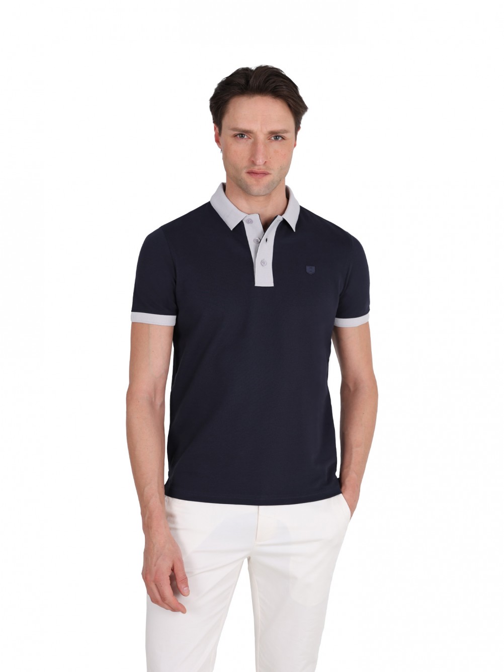 Polo piqu� algod�o e elastano