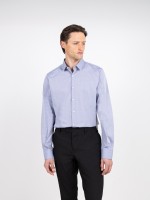 Camisa lisa 100% algod�o slim fit