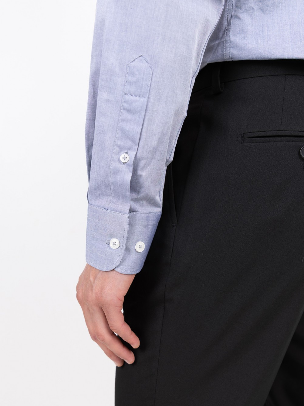 Camisa lisa 100% algod�o slim fit