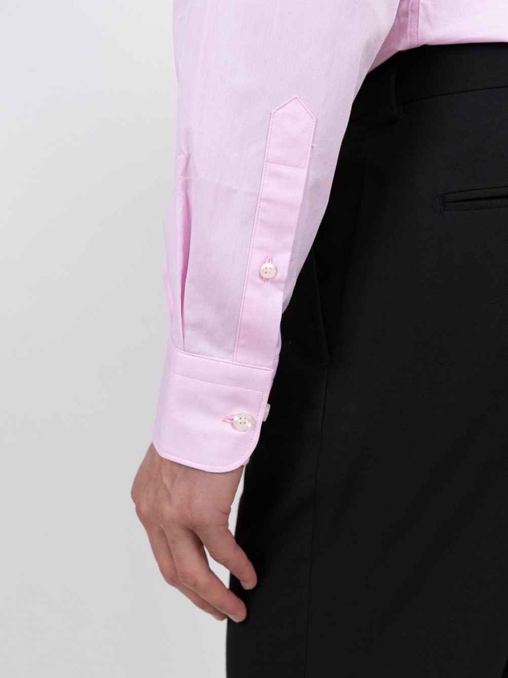 Camisa lisa 100% algod�o slim fit
