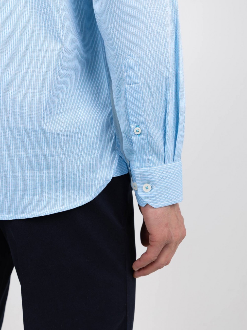 Cotton shirt with striped pattern
