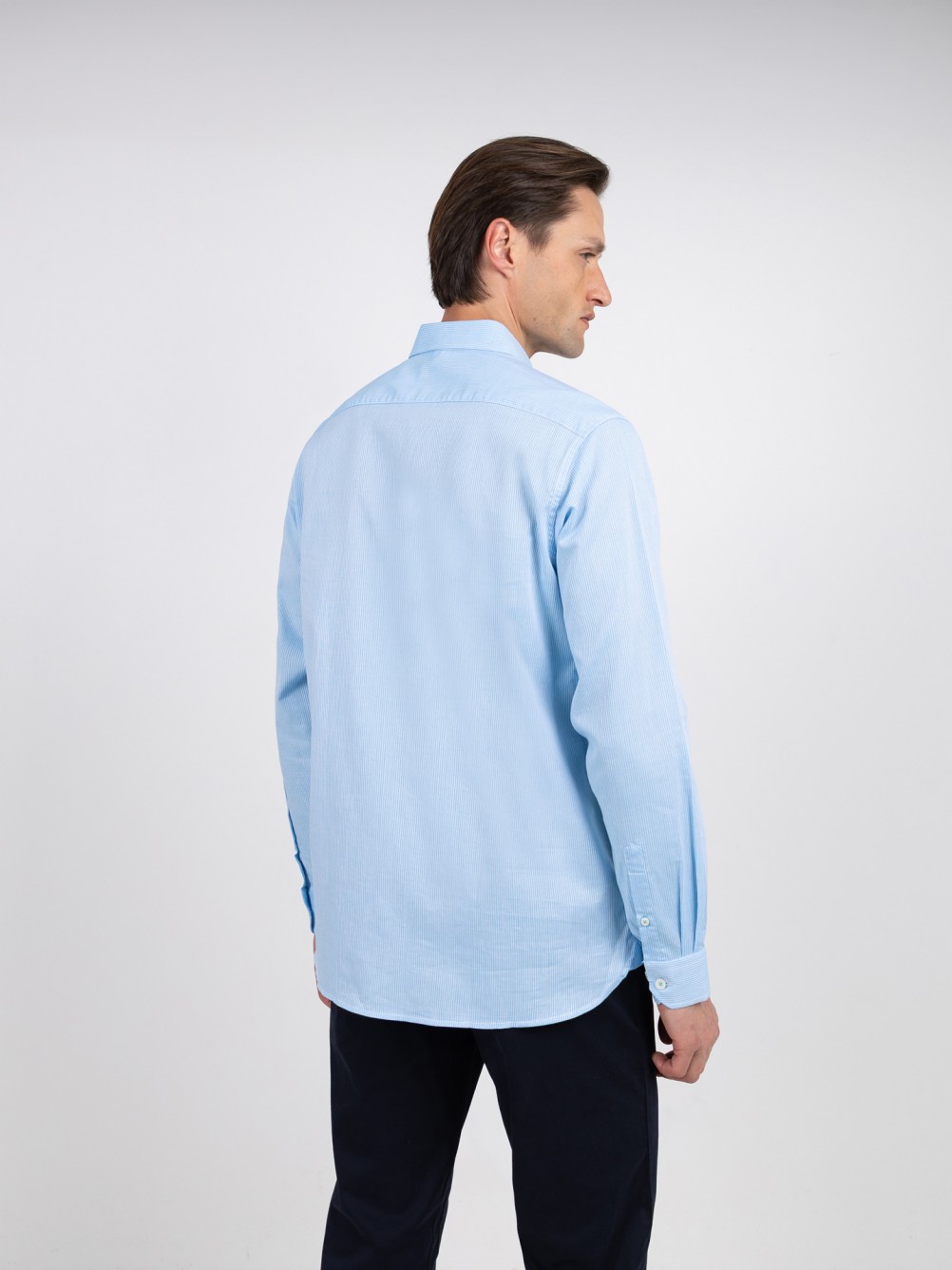 Cotton shirt with striped pattern