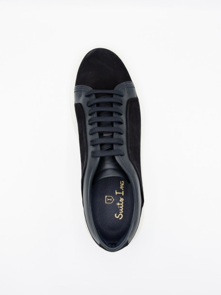 Casual mixed leather sneaker Casual mixed leather sneaker