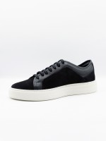 Casual mixed leather sneaker