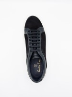 Casual mixed leather sneaker