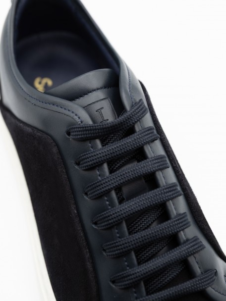 Casual mixed leather sneaker Casual mixed leather sneaker