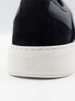 Casual mixed leather sneaker