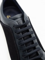 Casual mixed leather sneaker