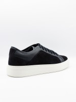 Casual mixed leather sneaker