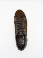 Zapatilla casual de piel combinada Zapatilla casual de piel combinada