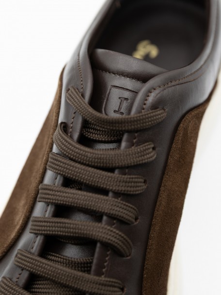 Casual mixed leather sneaker Casual mixed leather sneaker