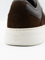 Zapatilla casual de piel combinada Zapatilla casual de piel combinada