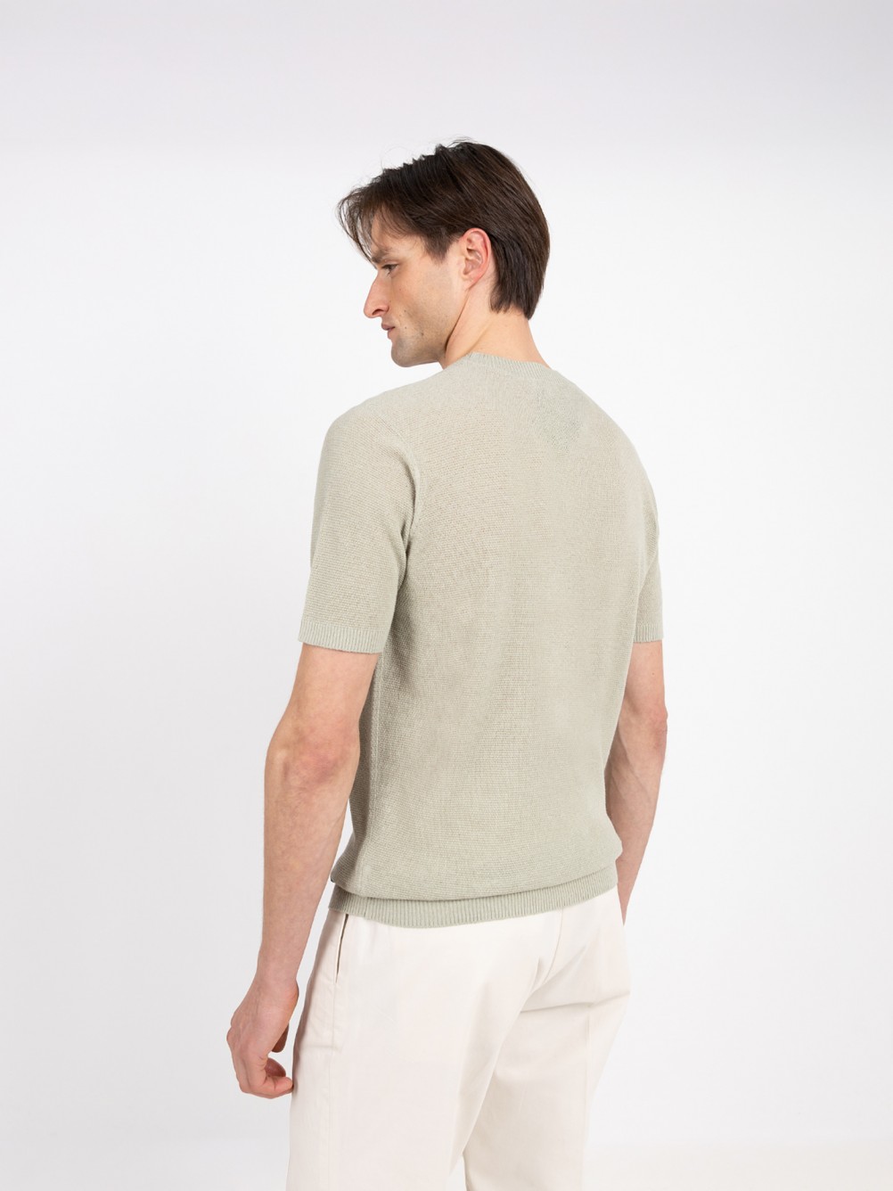 Camiseta de punto en algod�n y lino
