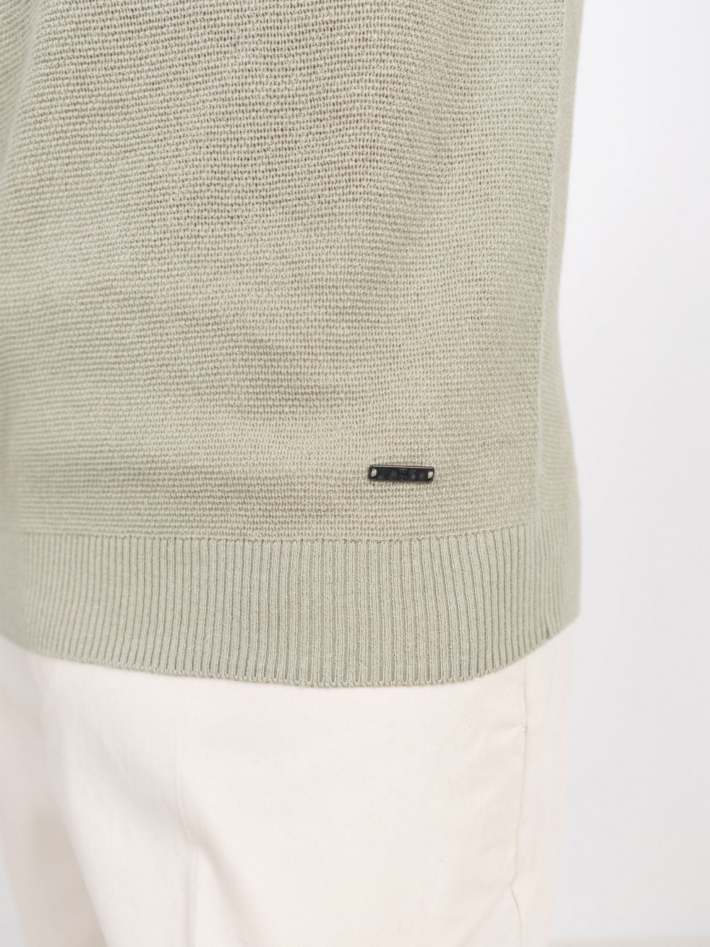 Camiseta de punto en algod�n y lino