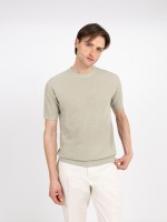 Camiseta de punto en algod�n y lino