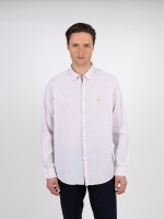 Cotton and linen striped shirt