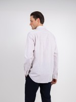 Cotton and linen striped shirt