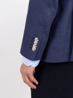 Blazer liso con lino