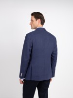 Blazer liso con lino