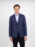 Blazer liso con lino