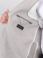 Plain linen-blend blazer