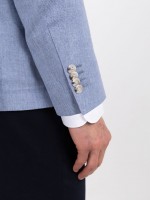 Plain linen-blend blazer
