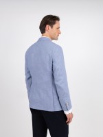 Plain linen-blend blazer