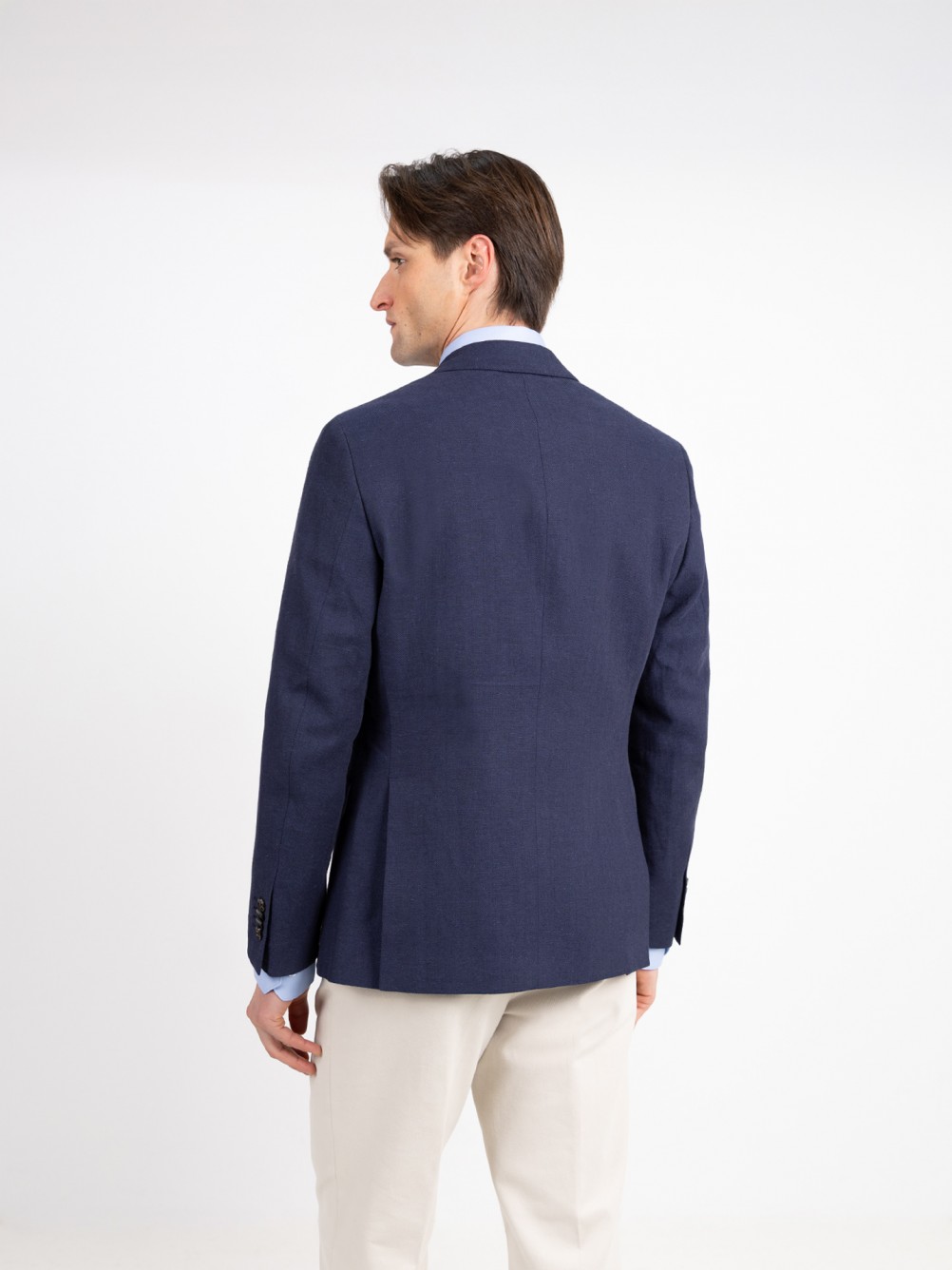 Blazer estruturado de linho e algodão