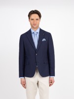 Blazer estruturado de linho e algodão Blazer estruturado de linho e algodão