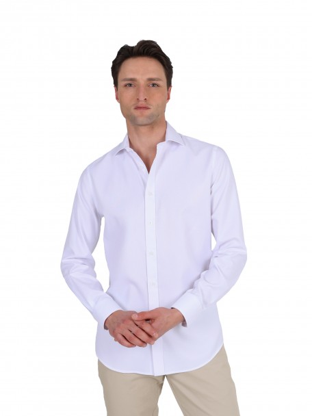 Camisa cl�ssica lisa regular fit