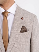 Blazer de cuadros 100% lino
