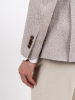 Blazer de cuadros 100% lino