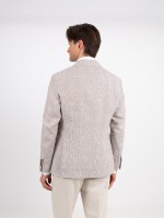 Blazer de cuadros 100% lino