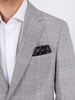Check linen and cotton blazer Check linen and cotton blazer