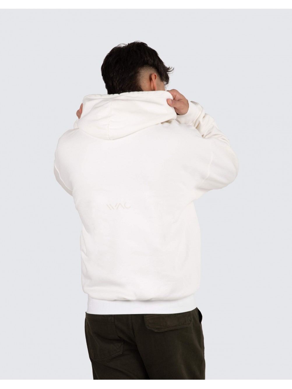Elasticized oversized hoodie