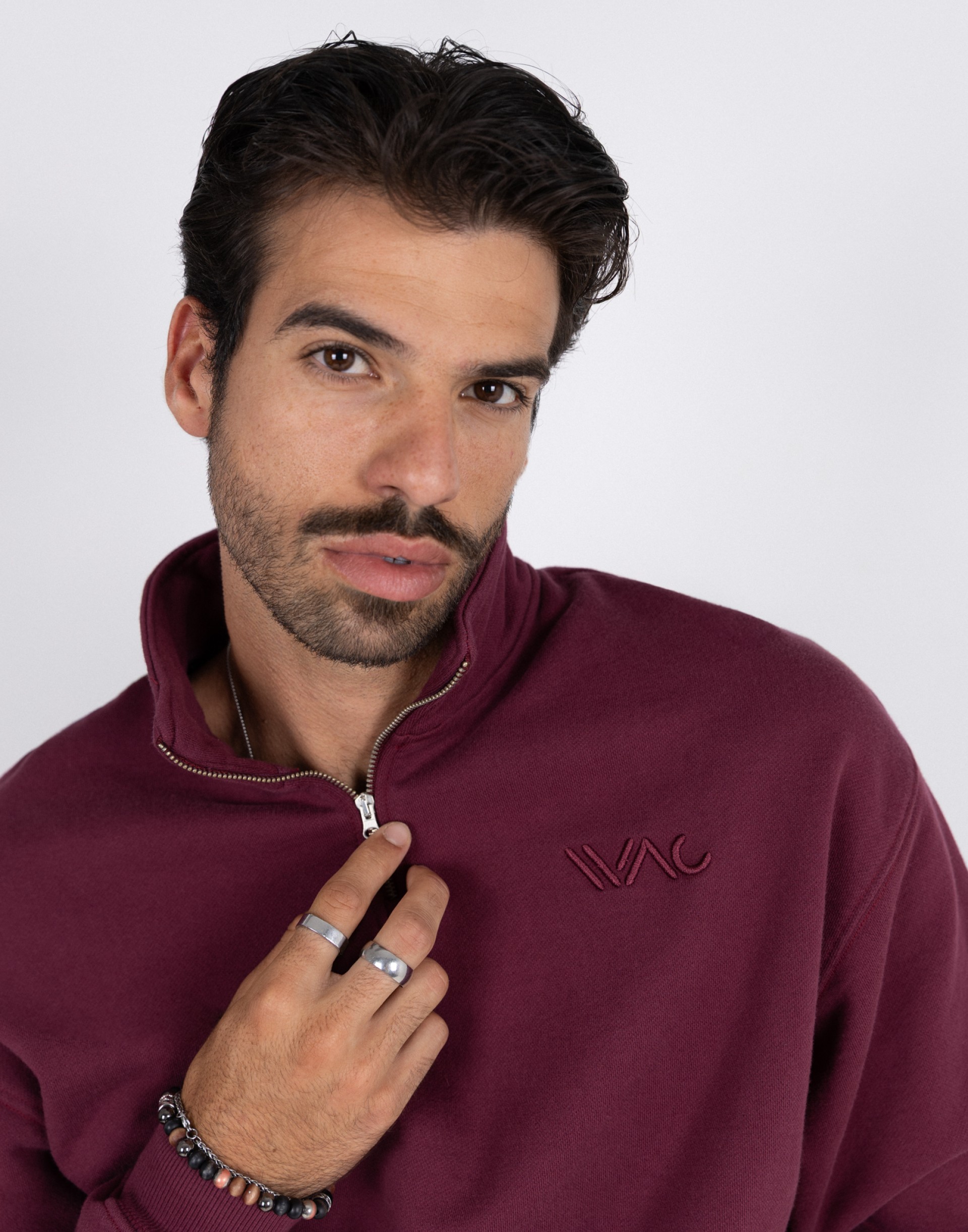 Sweat with half zip