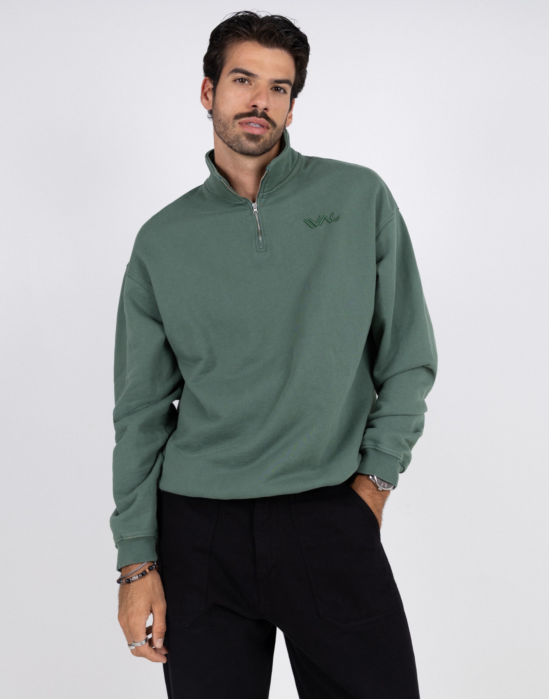 Sweat with half zip