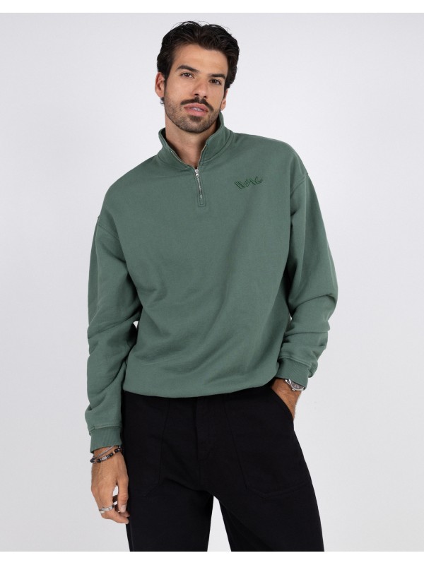 Sweat with half zip