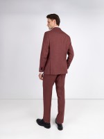 Fato liso slim fit com colete