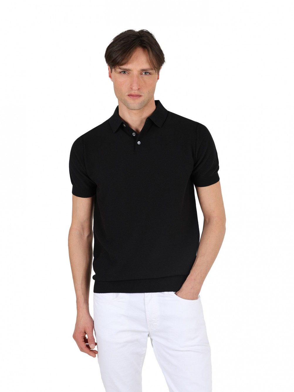 Polo de malha liso 100% algodão