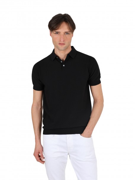 100% cotton plain knit polo