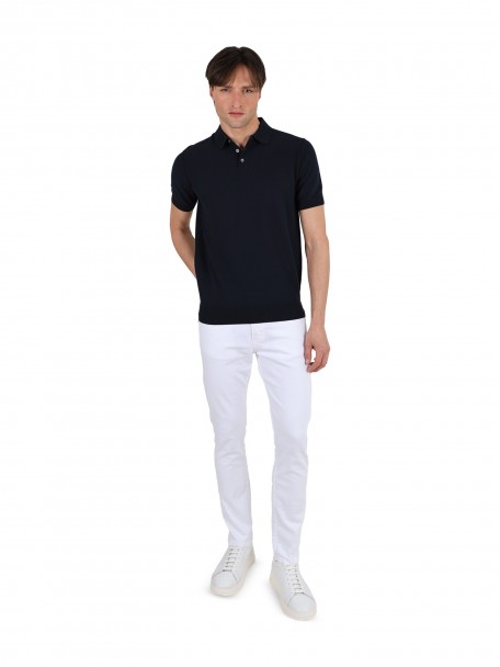 Polo de malha liso 100% algodão Polo de malha liso 100% algodão