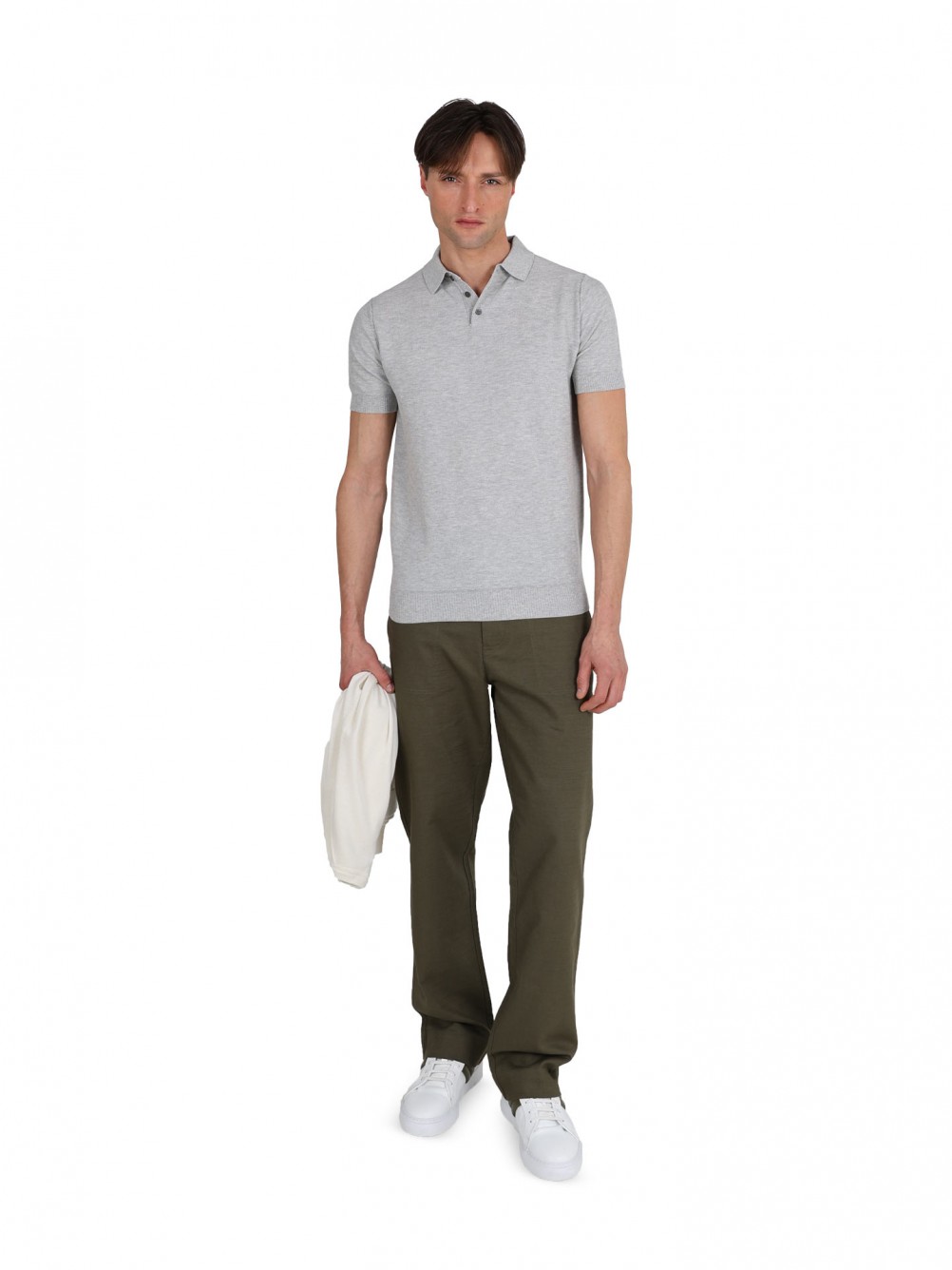 100% cotton plain knit polo