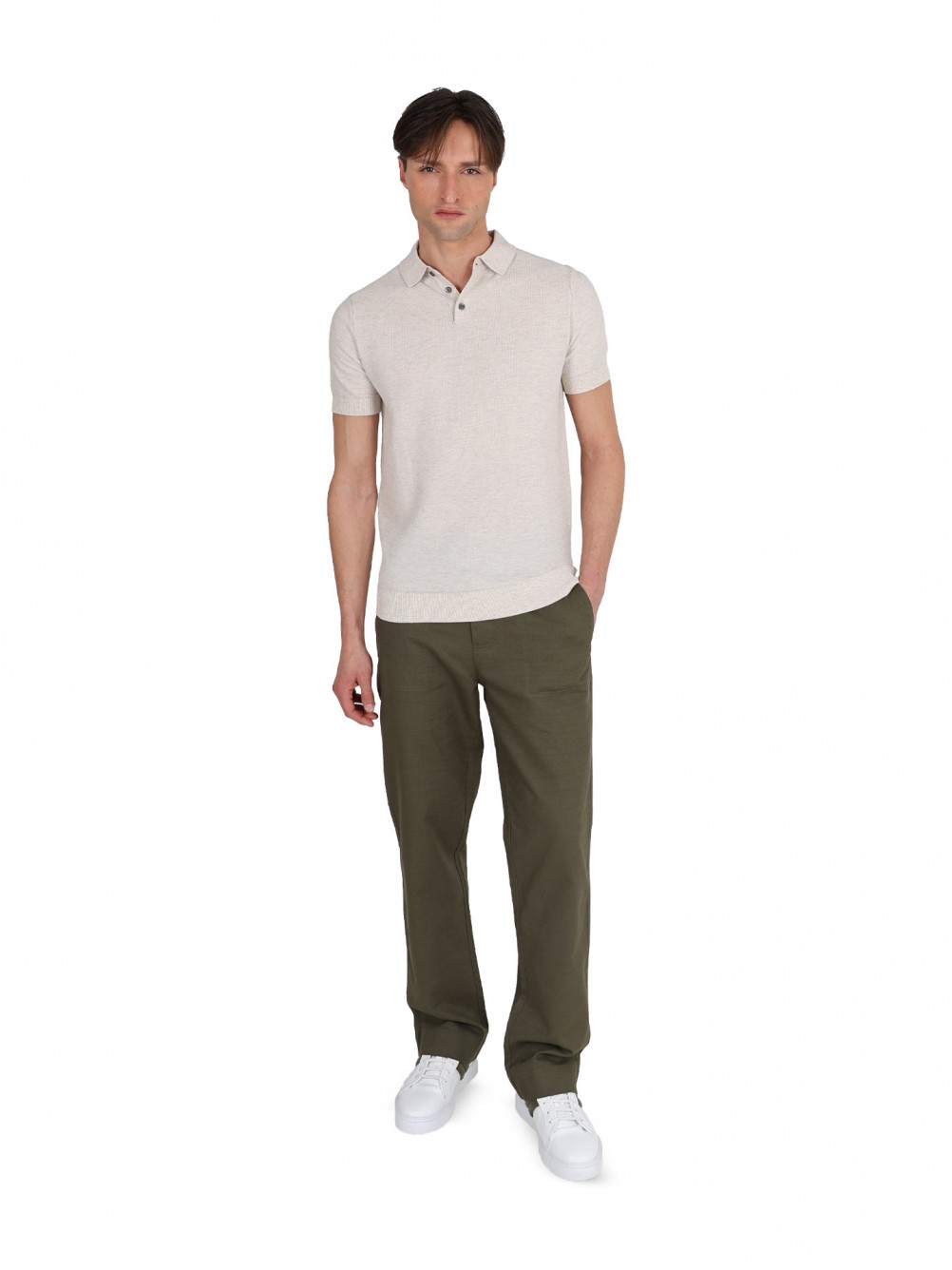 100% cotton plain knit polo