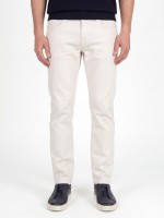 Regular fit structured cotton trousers