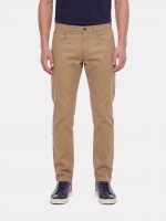 Regular fit structured cotton trousers